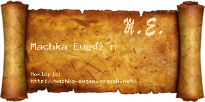 Machka Eugén névjegykártya